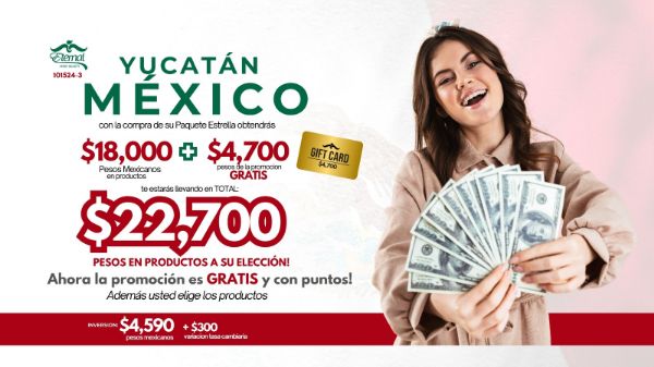 Imagen de Paquete Recompra Estrella Eternal Mexico GIFT CARD (Despacho USA) 1261 USD 22700 MXN
