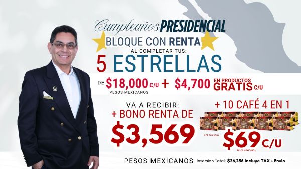 Imagen de Promocion 051025-1 (5 E): Incentivo Mexico para 5 Estrellas (10 Cafe)