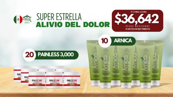 Imagen de Super Paquete Estrella Registracion Mexico 051425-2 Alivio del Dolor $36642 Pesos en Productos