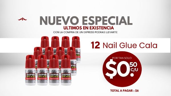 Imagen de Promocion 061925-3 (1 E): 12 Nail Glue Cala