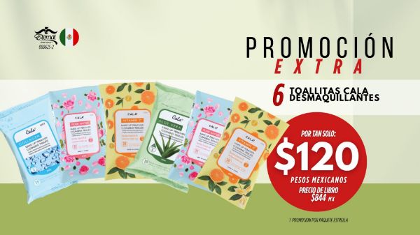 Imagen de Promo 080625-2-1 (D) #1: Promo Extra #5 - Toallitas Cala  - Mexico