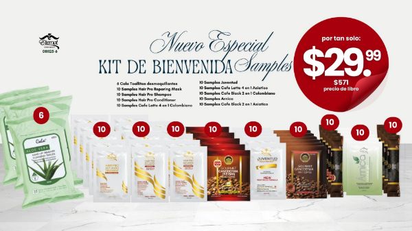 Imagen de Promocion 081125-6: Kit de Bienvenida (Samples / Muestras y Toallitas)