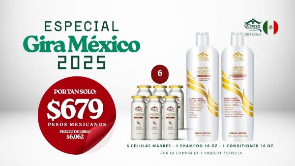 Imagen de Promocion 081825-2 (1 E): Gira Mexico (6 Celulas Madres + 1 Shampoo + 1 Conditioner)