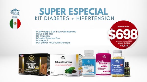 Imagen de Promocion 091225-1 (1 E): Especial Mexico Kit Diabetes + Hipertension