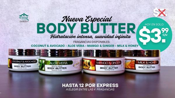 Imagen de Promocion 061825-1 (12 E): Hydrating Body Butter Coconut & Avocado