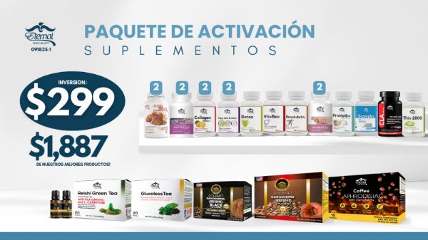 Imagen de Paquete Memorial Day Activacion Recompra 091825-1 Suplementos $1887 en productos