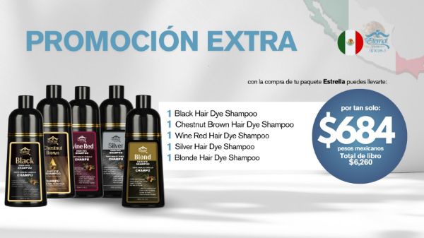 Imagen de Promocion 101025-1 (1 E): 5 Shampoo con Tinte para Mexico