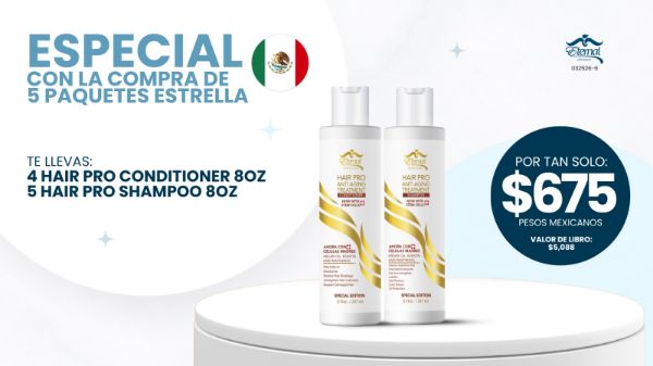 Imagen de Promocion 032526-6: Incentivo de Shampoo y Conditioner con la compra de 5 Paquetes Estrella (Mexico)